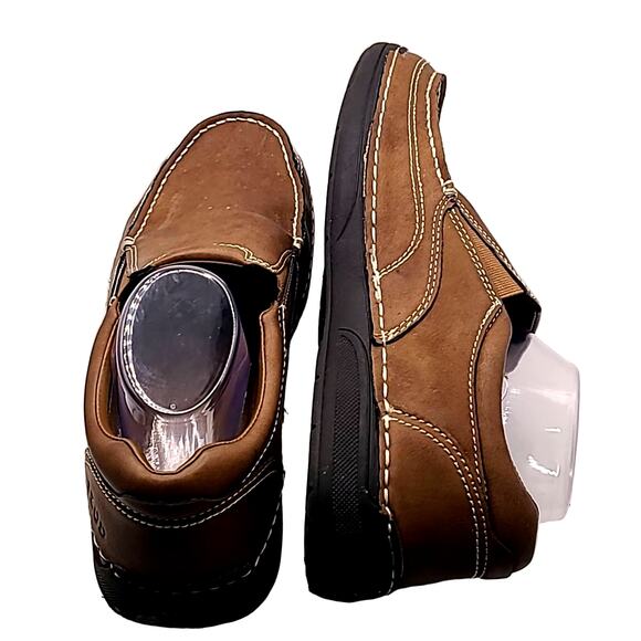 IZOD Charlie Men’s Slip-On Loafers Size 10,Dark Tan Leather, Excellent Condition - Picture 4 of 6